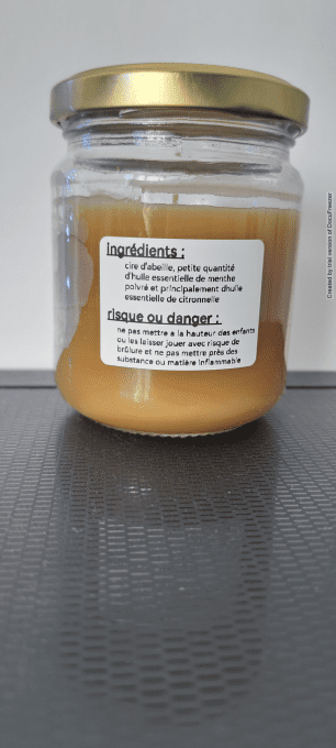 Bougie extérieur citronnelle 