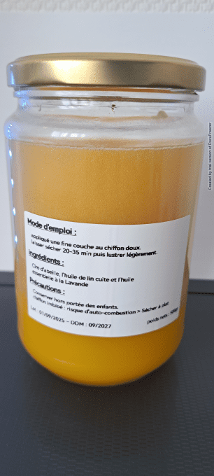 Cire de meuble à la Lavande 500Gr 