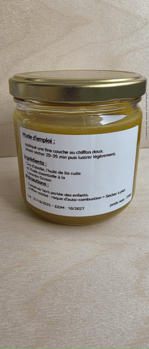 Cire d'entretient bois à la Lavandin Grosso 250gr 